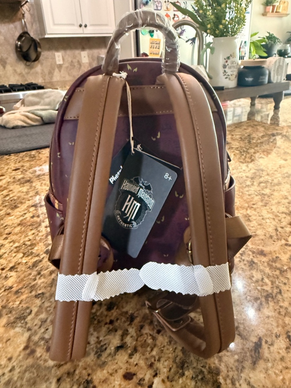 Disney x Loungefly Haunted Mansion Stretching Room - Burgundy & Brown - Picture 3 of 9